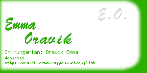 emma oravik business card